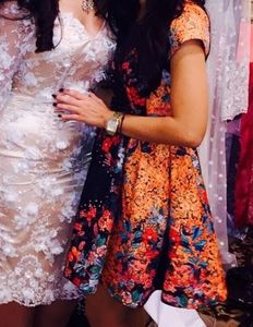 Bebe Textured Dress with Gunmetal Details